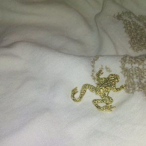 Gold tone Frog Brooch
